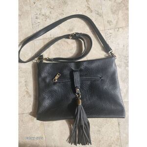 Jen&Co crossbody bag soft material adjustable strap zip pocket decorative studs